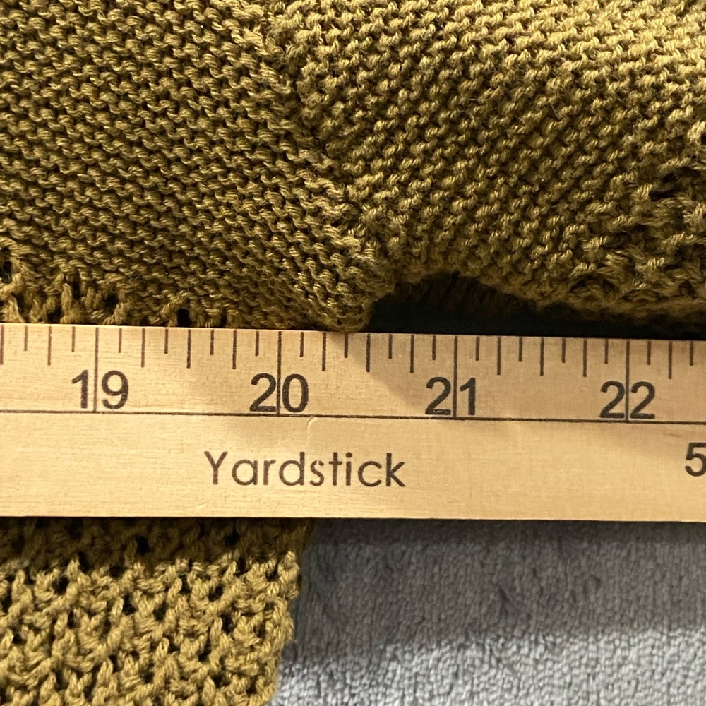 Rag & Bone Faye Sweater V Neck Pointelle Knit Military Olive Women’s Size M NWT - Picture 5 of 8